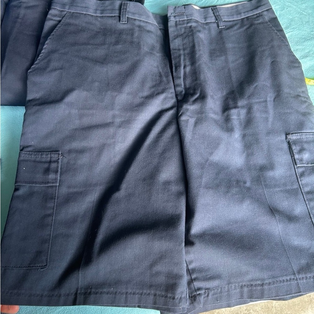 Blue Cargo Shorts with Sturdy Cotton Twill